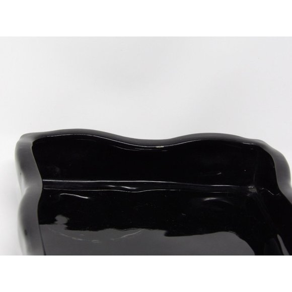 Vintage Camark Pottery Black Pair of Ducks Flower Frog with Matching Black Pond - Picture 7 of 9